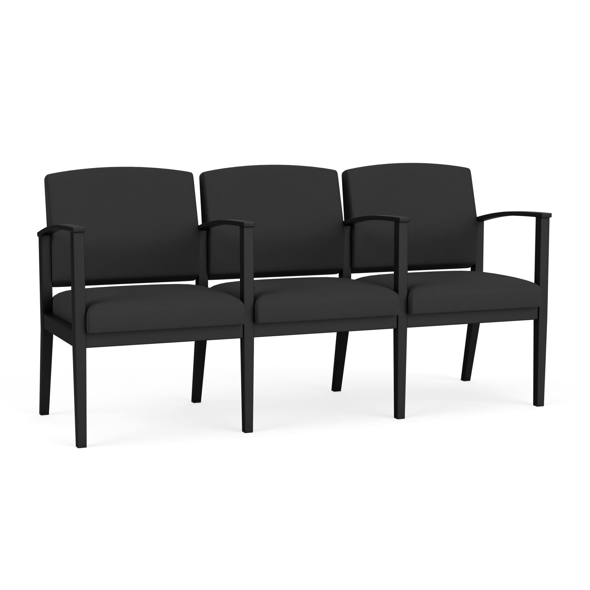 Amherst Steel 3 Seater with Center Arms - Image 1