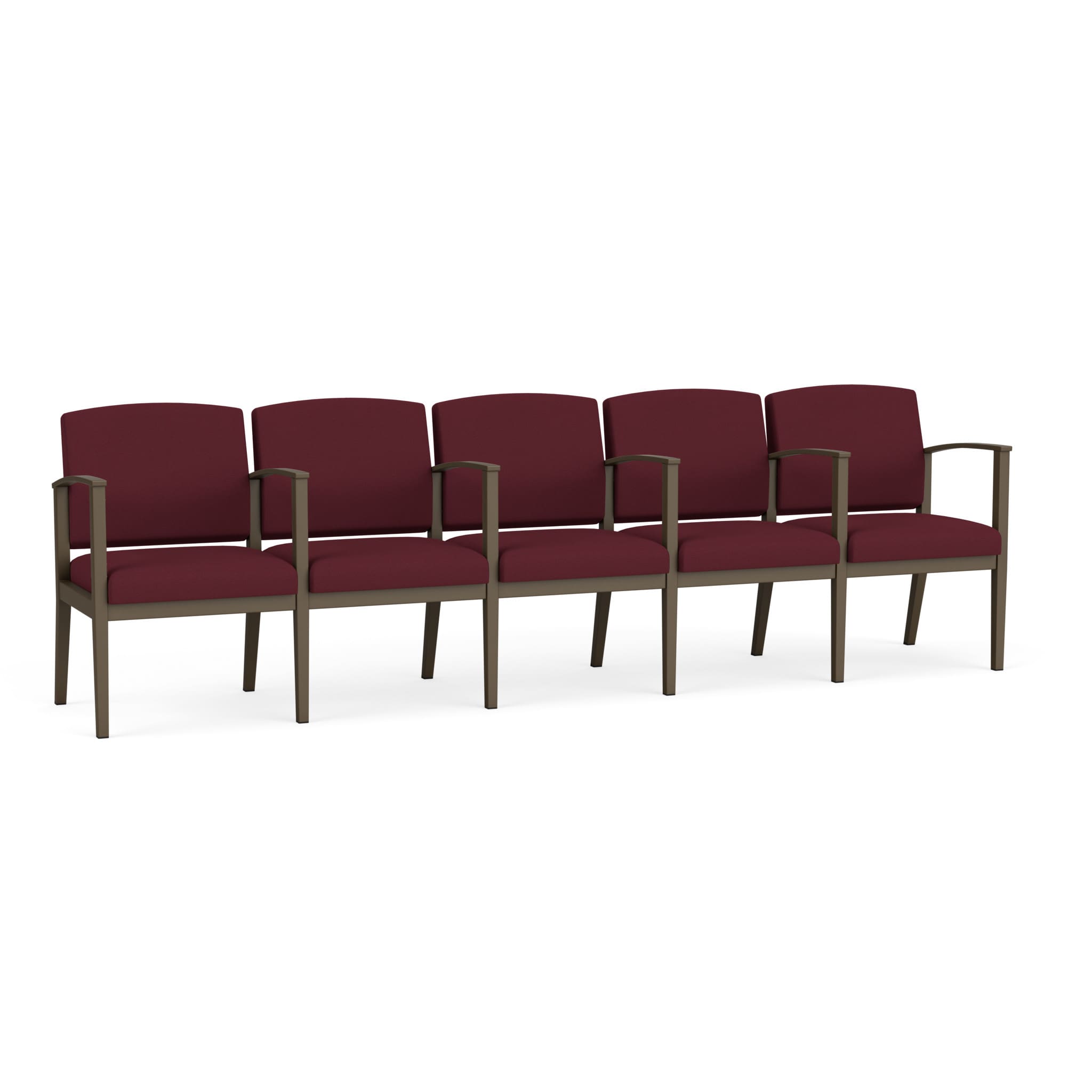 Amherst Steel 5 Seater with Center Arms - Image 1