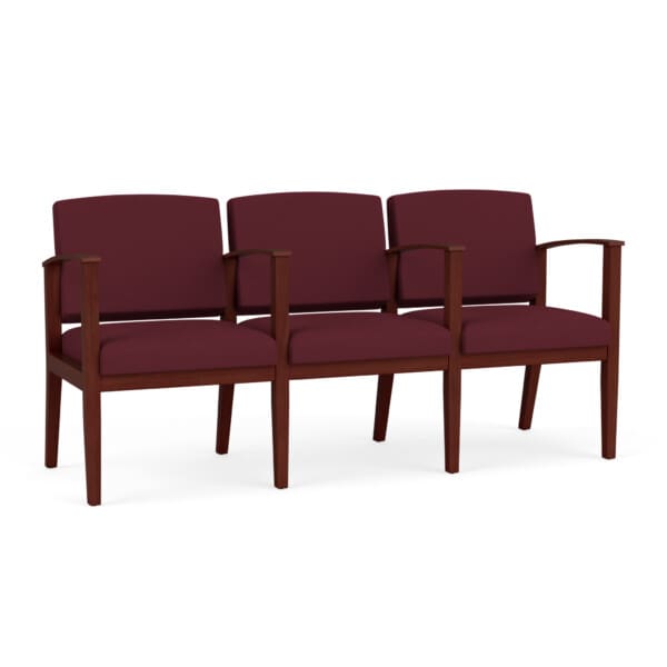 Amherst Wood 3 Seater with Center Arms
