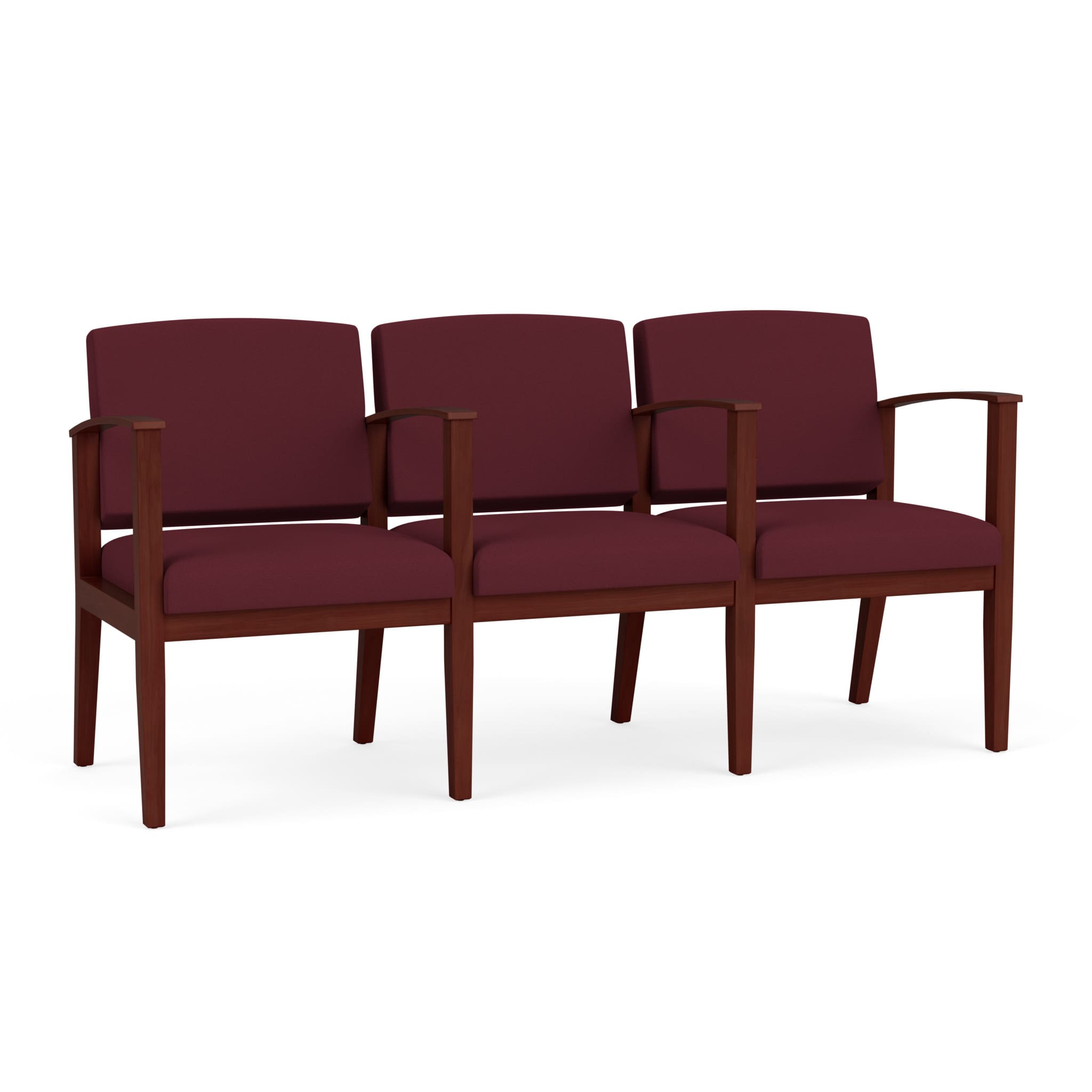 Amherst Wood 3 Seater with Center Arms - Image 1