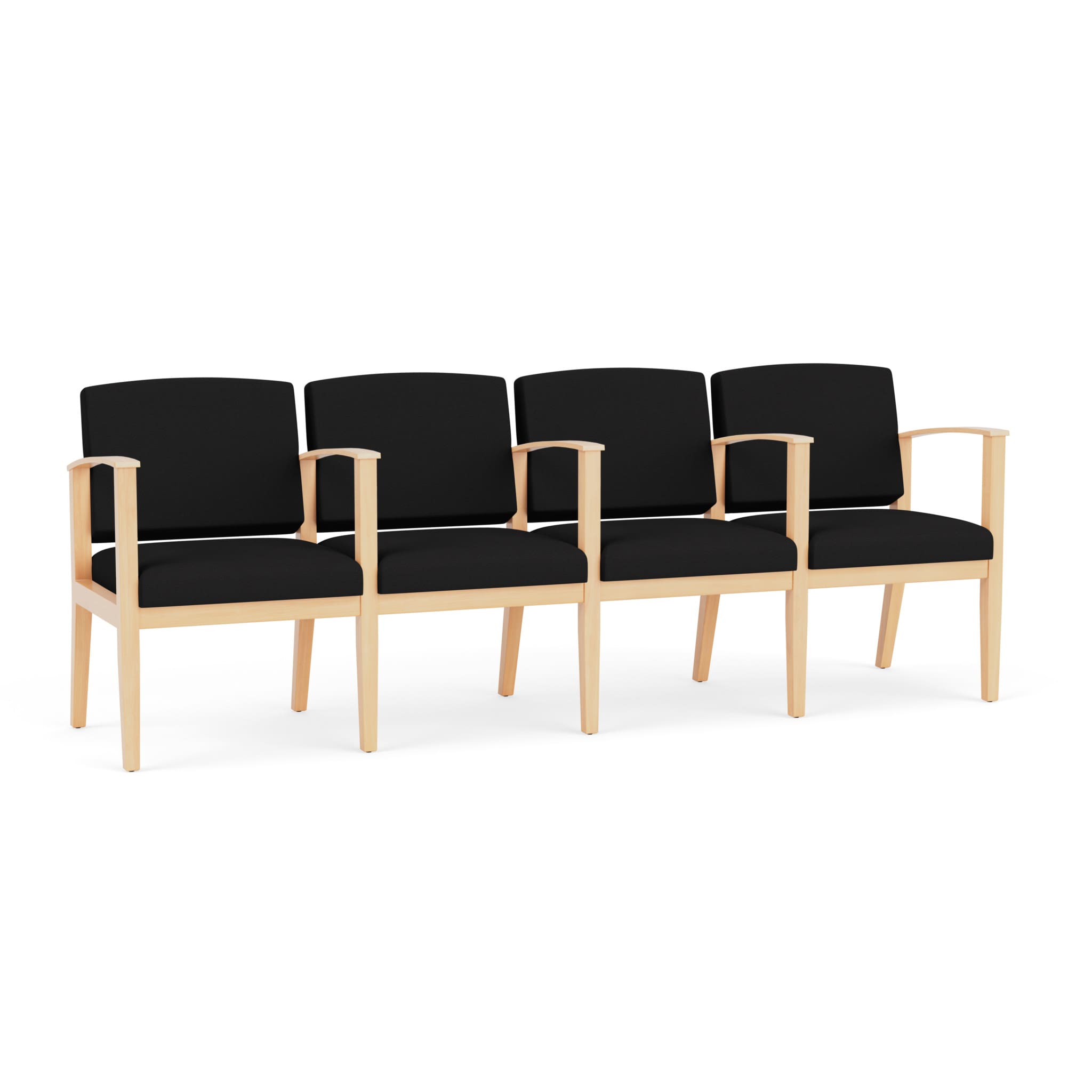 Amherst Wood 4 Seater with Center Arms - Image 1