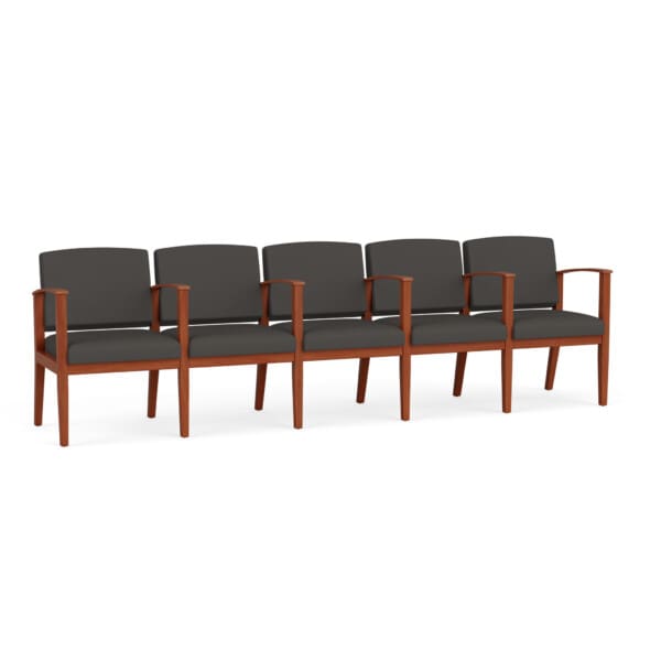 Amherst Wood 5 Seater with Center Arms