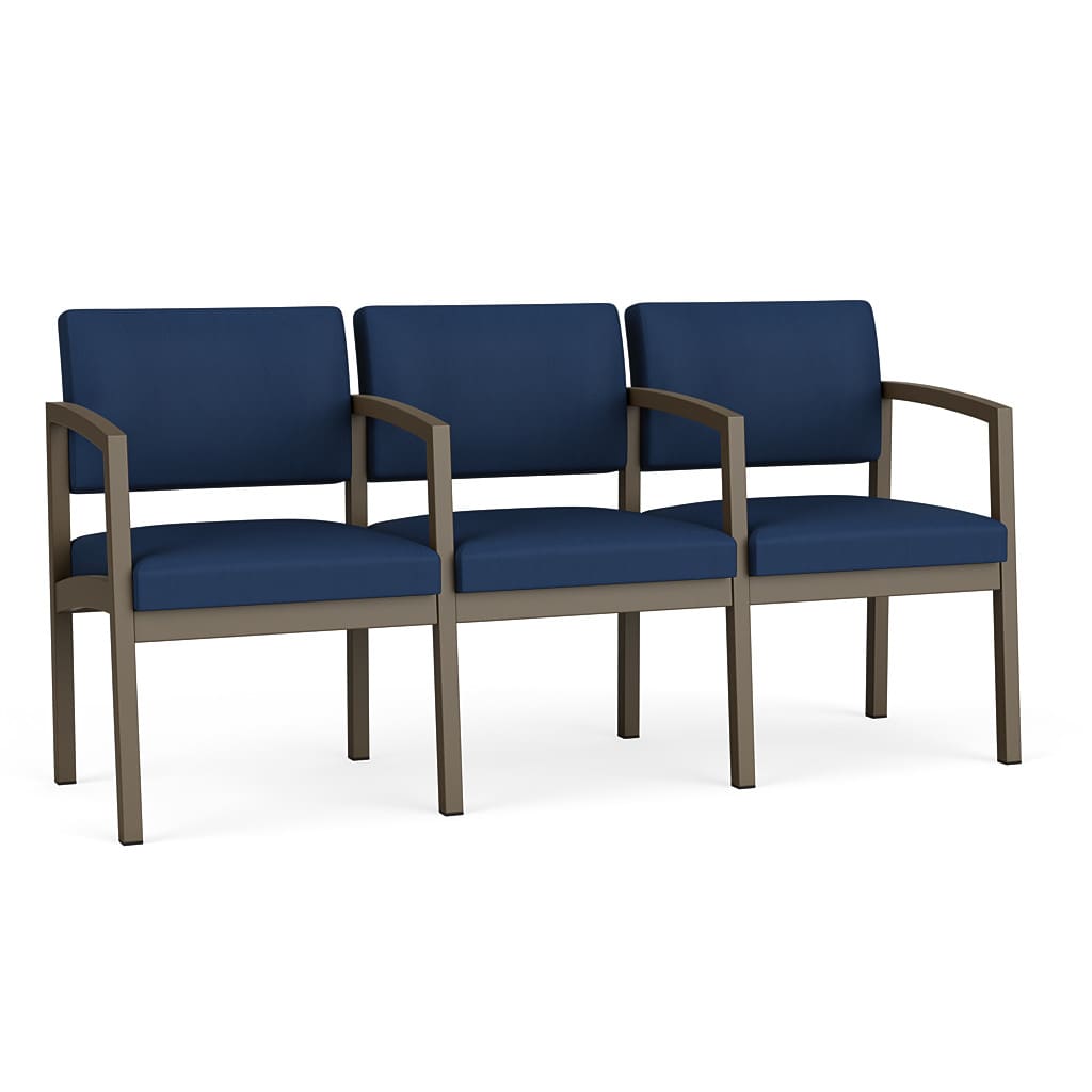 Lenox Steel 3 Seater with Center Arms - Image 1