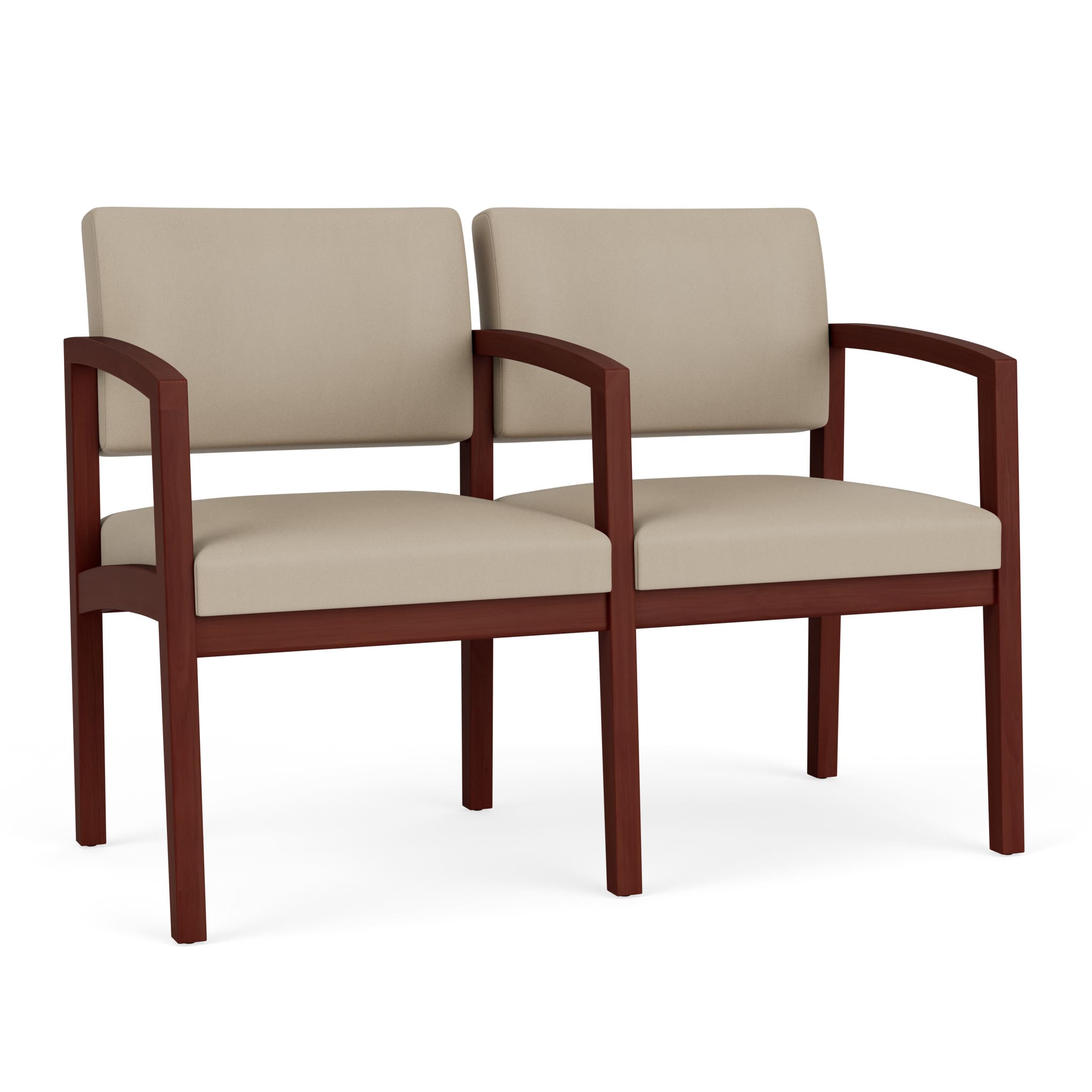 Lenox Wood 2 Seater with Center Arm - Image 1