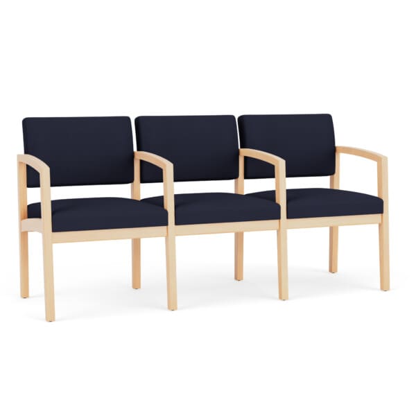 Lenox Wood 3 Seater with Center Arms