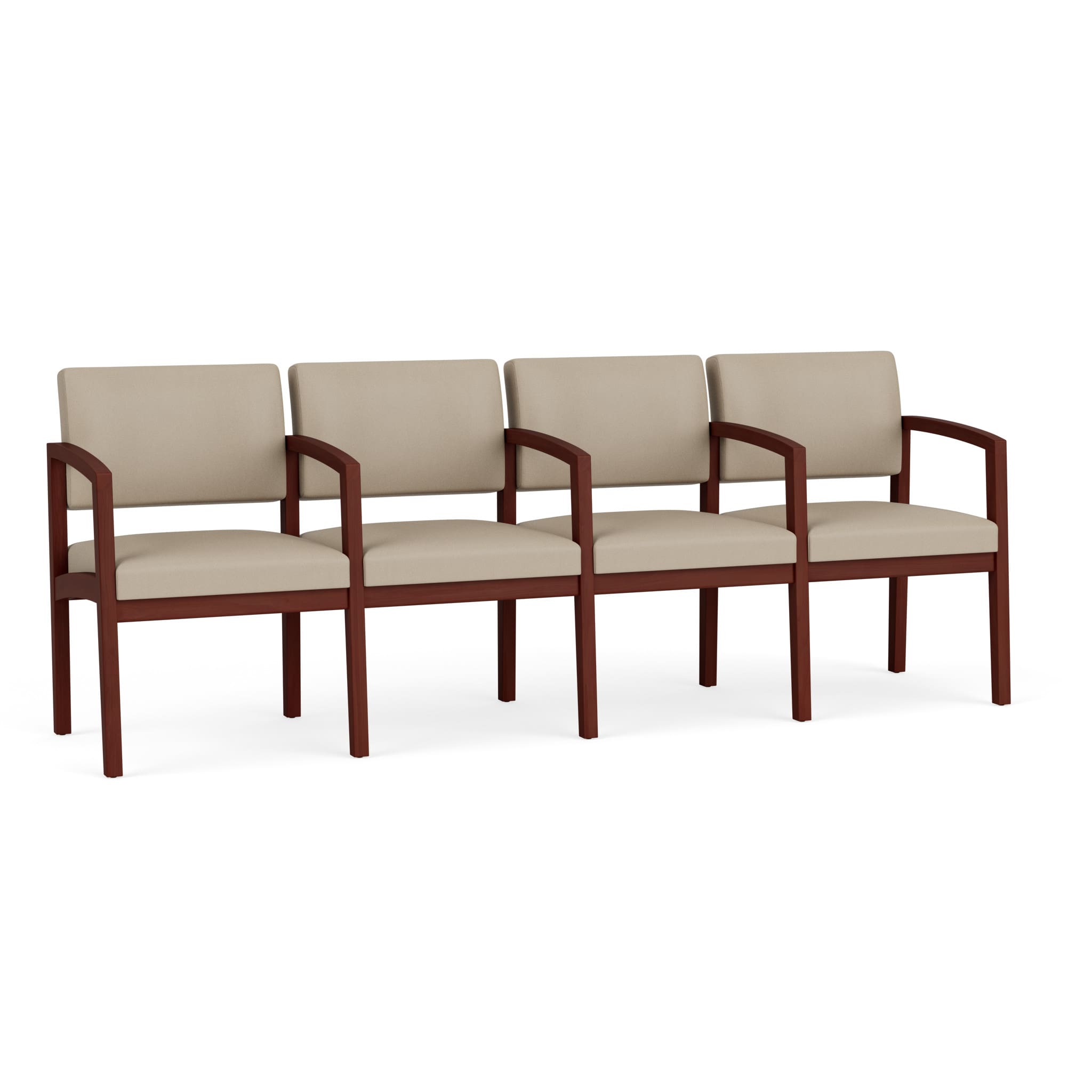 Lenox Wood 4 Seater with Center Arms - Image 1