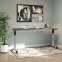 Pneumatic Height Adjustable Base with Casters - 72"W x 24"D - Thumbnail Image 3