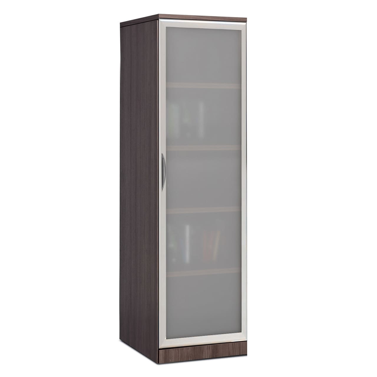Storage & Wardrobe Cabinets Tempered Glass Silver Frame Cabinet Door For PL150, PL151 - Image 1