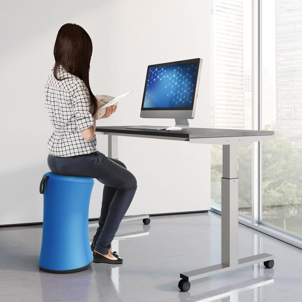 Pneumatic Height Adjustable Base with Casters - 60"W x 24"D - Image 4