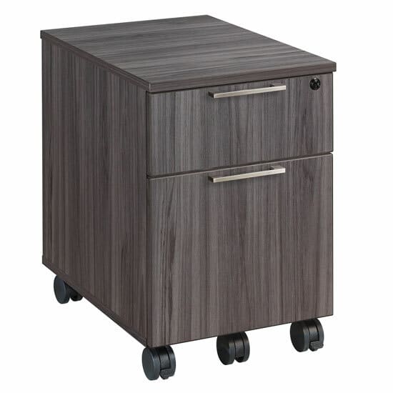 Laminate Mobile Pedestal with Box and File Storage - Rectangular Handles