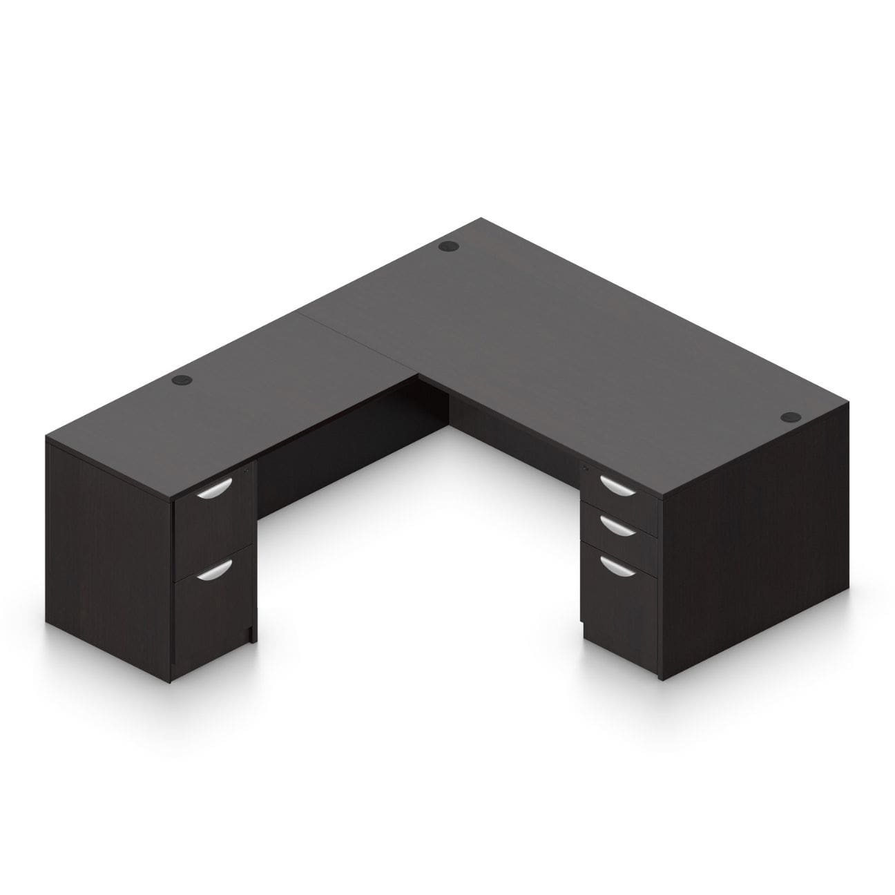 71" x 36" Desk Shell with Box/Box/File Pedestal and 48" x 24" Return with File/File Pedestal - Image 2