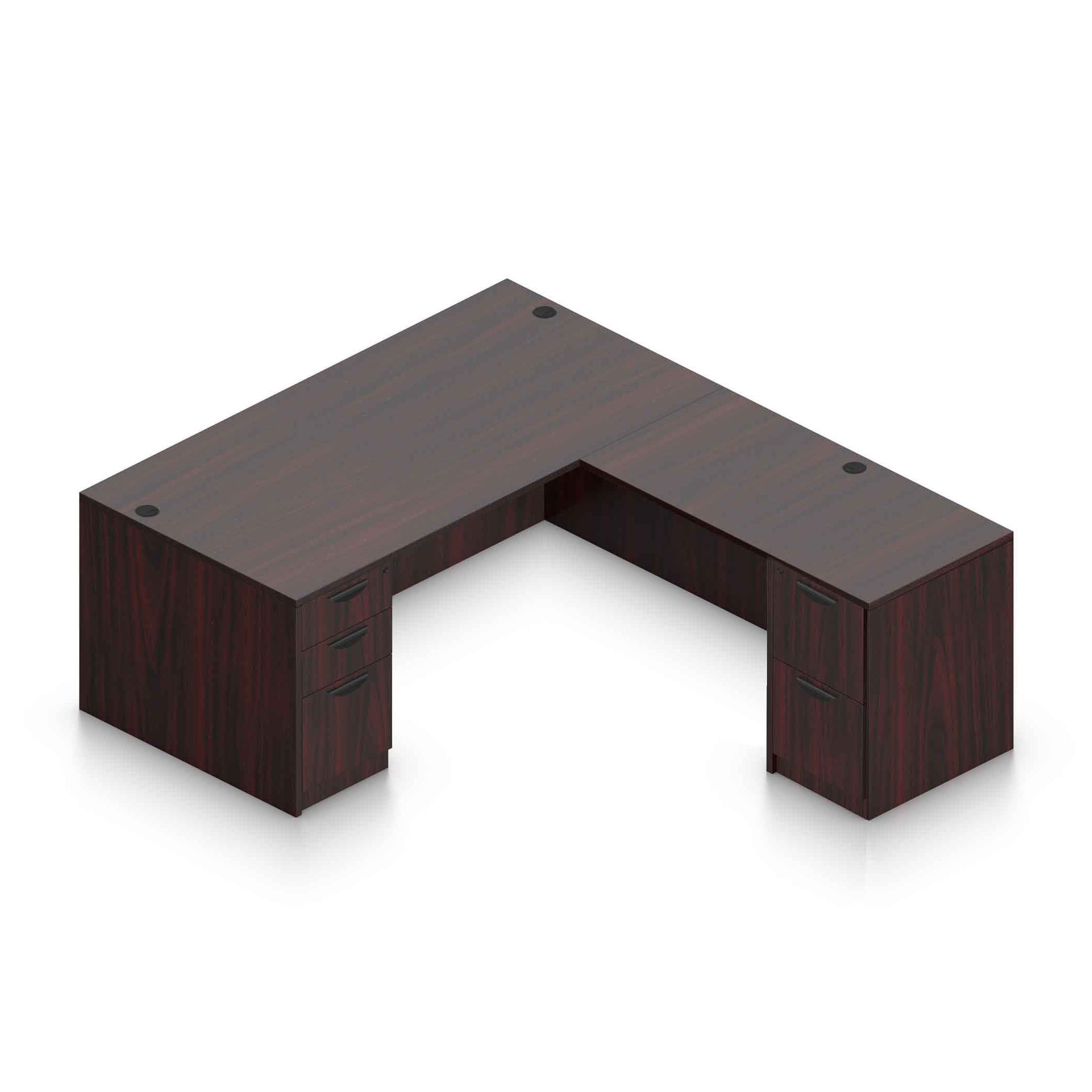 71" x 36" Desk Shell with Box/Box/File Pedestal and 48" x 24" Return with File/File Pedestal - Image 9