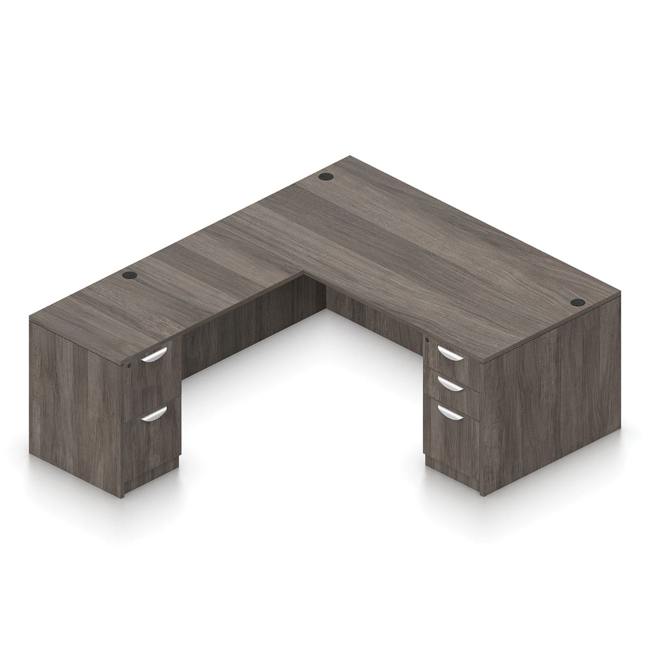 71" x 36" Desk Shell with Box/Box/File Pedestal and 48" x 24" Return with File/File Pedestal - Image 6