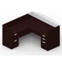 71" x 30" Reception Desk with Glass Transaction Top, 42" x 24" Return, Box/Box/File Pedestal, and File/File Pedestal - Thumbnail Image 7