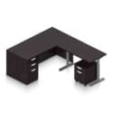 66" x 30" Desk Shell with Box/Box/File and Height Adjustable 48" x 24" Return with Mobile Box/File Pedestal - Thumbnail Image 7