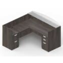 71" x 30" Reception Desk with Glass Transaction Top, 42" x 24" Return, Box/Box/File Pedestal, and File/File Pedestal - Thumbnail Image 8