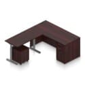 66" x 30" Desk Shell with Box/Box/File and Height Adjustable 48" x 24" Return with Mobile Box/File Pedestal - Thumbnail Image 5