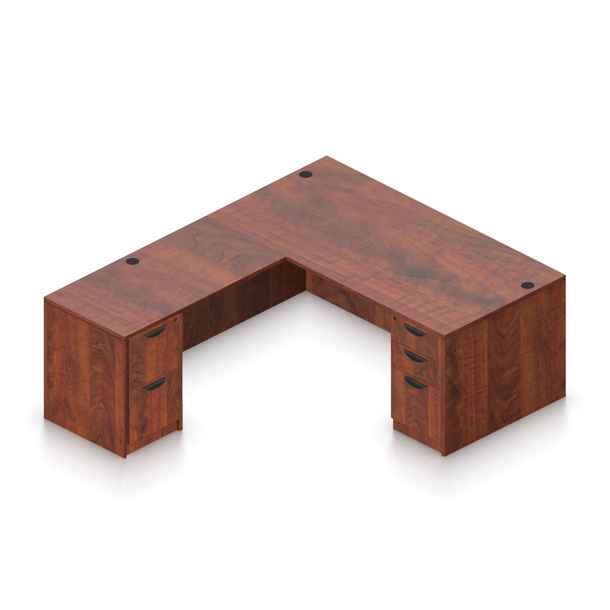 71" x 30" Desk Shell with Box/Box/File Pedestal and 48" x 24" Return with File/File Pedestal - Image 6