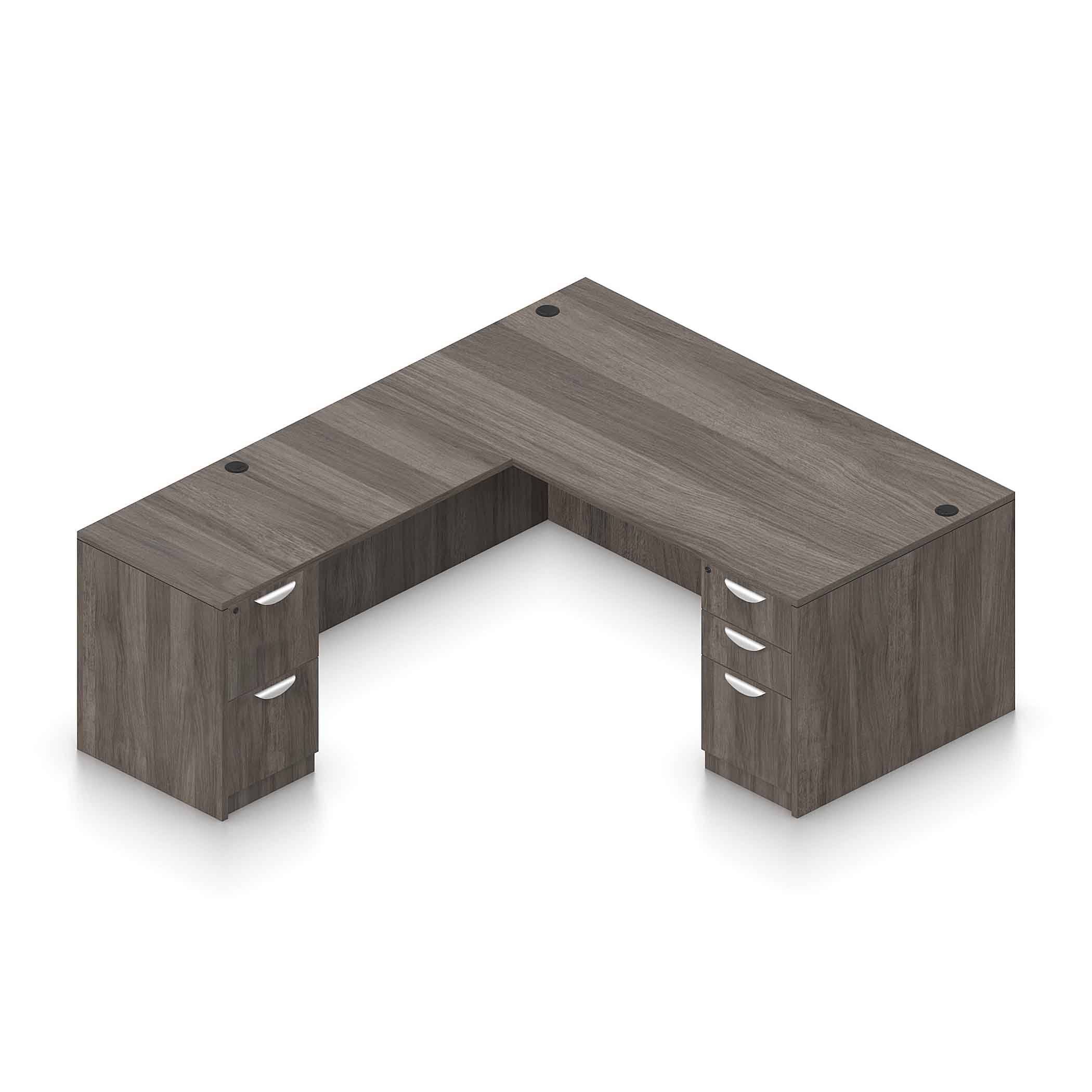 71" x 30" Desk Shell with Box/Box/File Pedestal and 48" x 24" Return with File/File Pedestal - Image 8