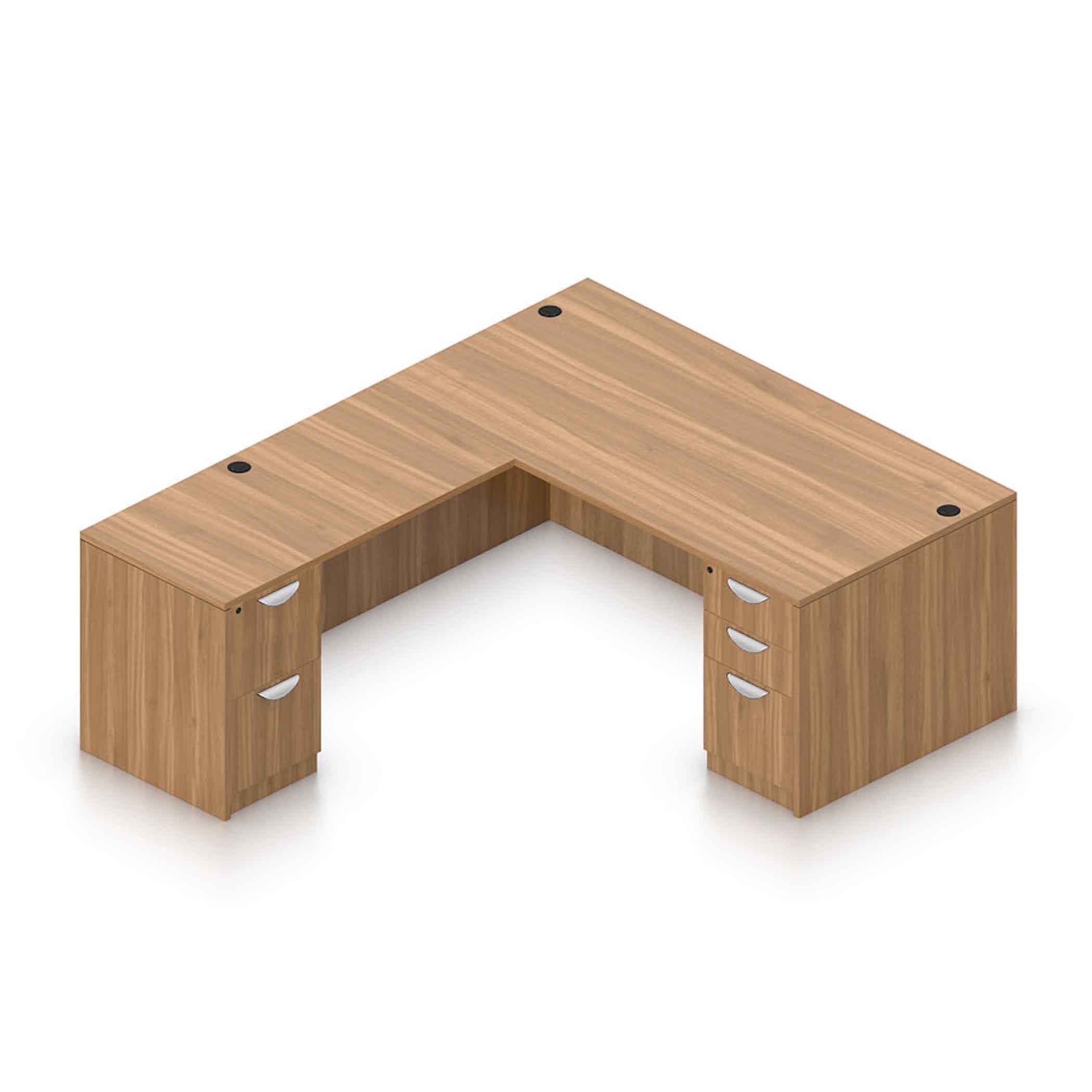 66" x 30" Desk Shell with Box/Box/File Pedestal and 48" x 24" Return with File/File Pedestal - Image 10