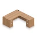 60" x 30" Desk Shell with Box/Box/File Pedestal and 48" x 24" Return with File/File Pedestal - Thumbnail Image 5