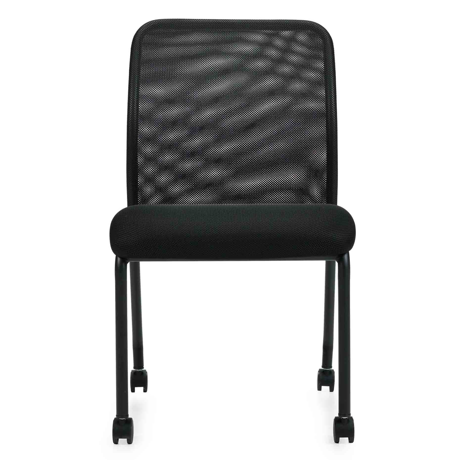 Armless Mesh Back Guest with Casters - Image 3