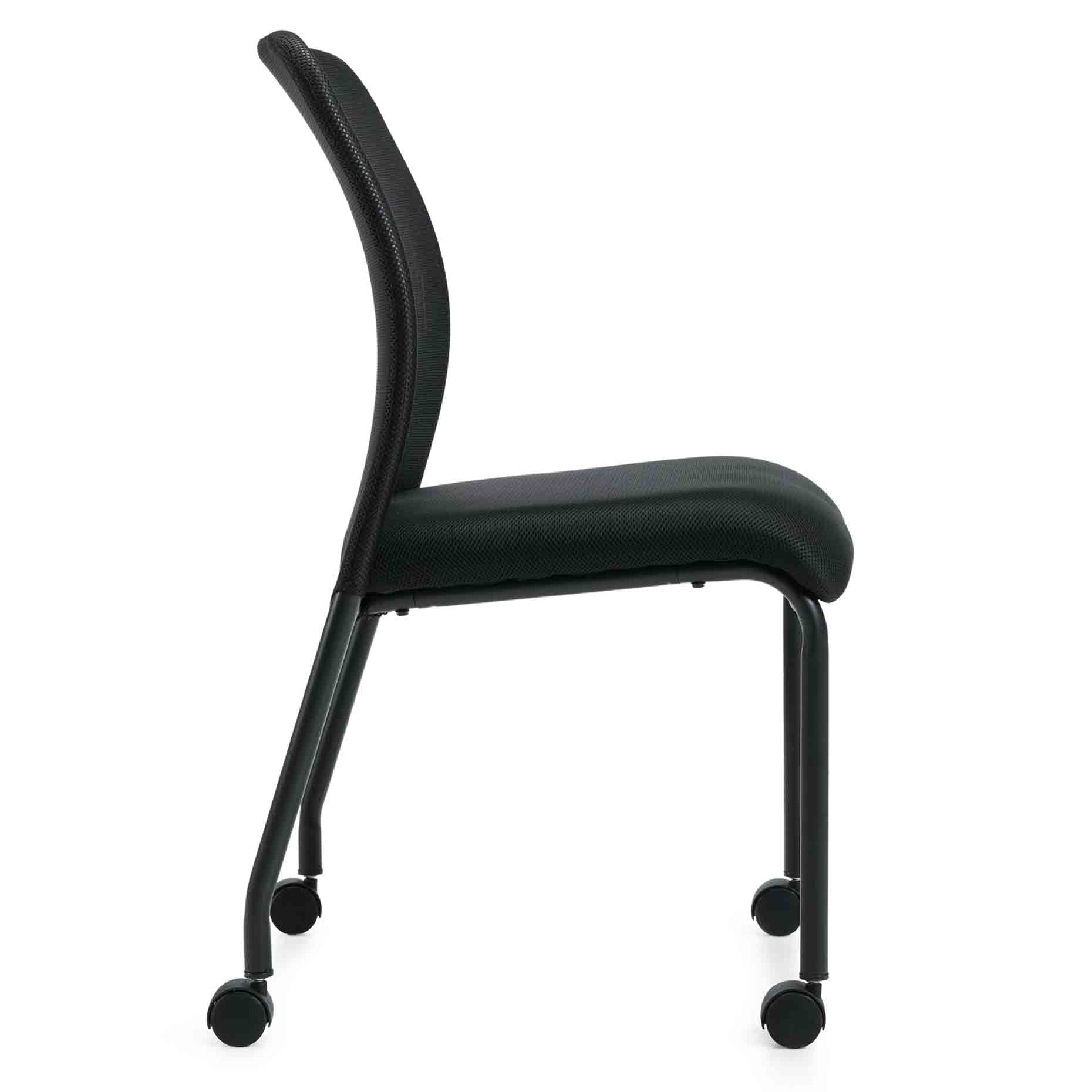 Armless Mesh Back Guest with Casters - Image 2
