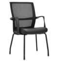Low Back Mesh Armchair w/ Luxhide Seat - Thumbnail Image 1