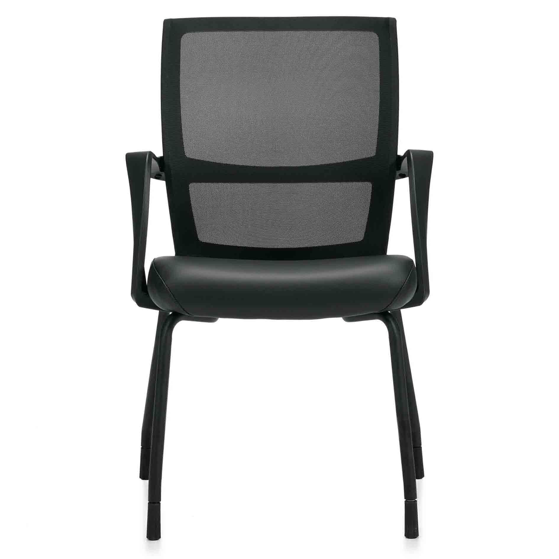 Low Back Mesh Armchair w/ Luxhide Seat - Image 2