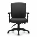 Multi-Function Task Chair with Black Patterned Fabric - Thumbnail Image 2