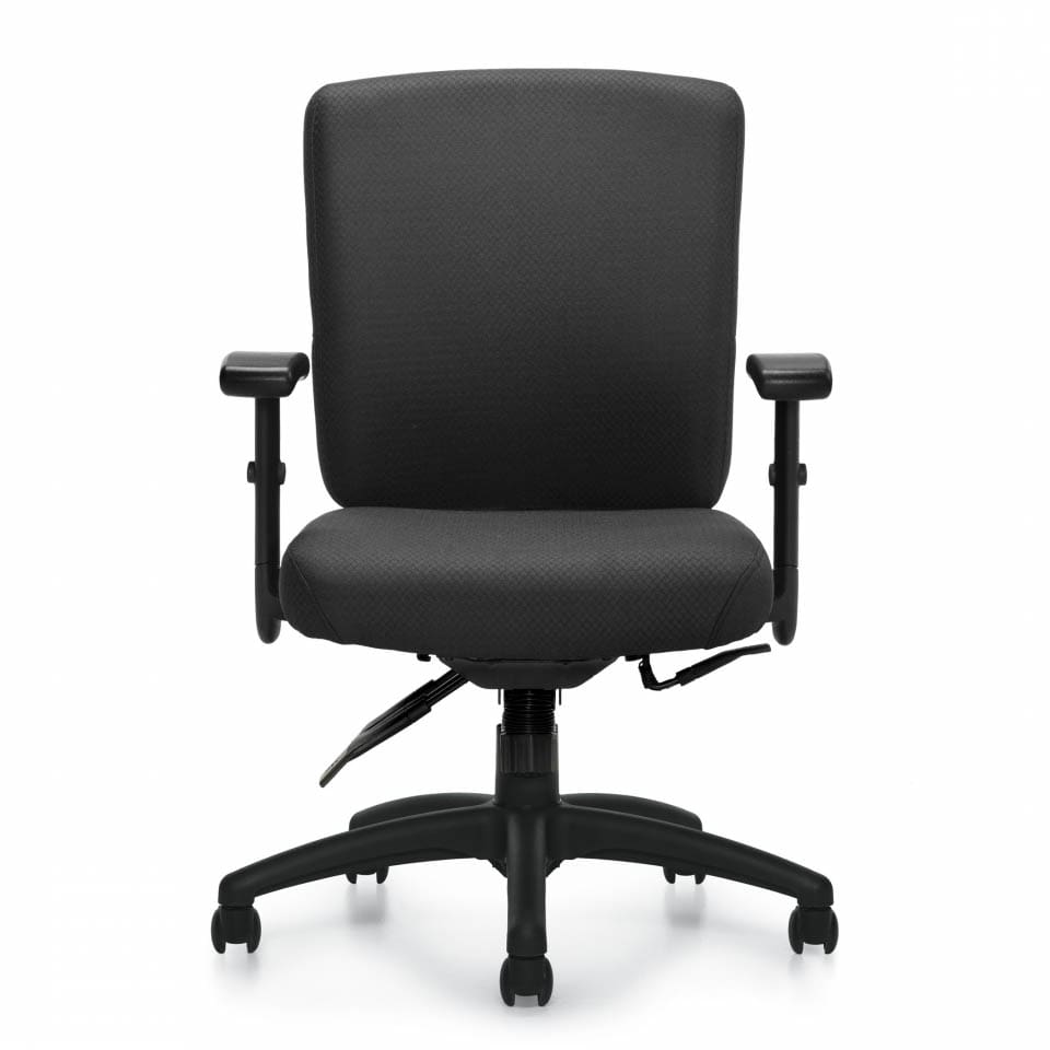 Multi-Function Task Chair with Black Patterned Fabric - Image 2