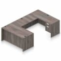 66" x 30" Desk Shell with a Hanging Box/File Pedestal, 42" x 24" Bridge, and a 66" x 24" Credenza Shell with a Hanging/Box File Pedestal - Thumbnail Image 10