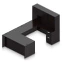 71" U-Shaped Desk with Bridge, Credenza, 2 Pedestals and Hutch with Laminate Doors - Thumbnail Image 7