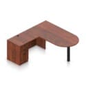 71" x 36" Bullet Top with Metal Leg with 36" x 24" Reversible Return and Box/Box/File Pedestal - Thumbnail Image 6