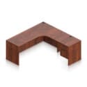 71" W Desk with Curved Extension with 36" x 24" Return and Hanging Pedestal - Thumbnail Image 6