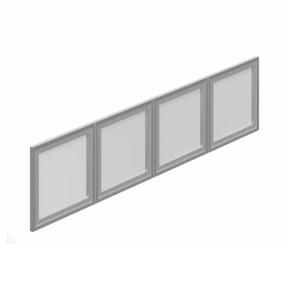 Glass Doors with Silver Frame for 71" Hutches (Includes 4) - Image 1