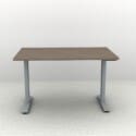 48" x 30" Height Adjustable Desk - Silver Base - Thumbnail Image 4
