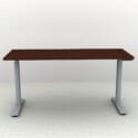60" x 24" Height Adjustable Desk - Silver Base - Thumbnail Image 4