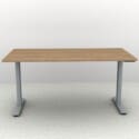 60" x 30" Height Adjustable Desk - Silver Base - Thumbnail Image 5