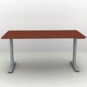 60" x 30" Height Adjustable Desk - Silver Base - Thumbnail Image 4