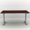 60" x 30" Height Adjustable Desk - Silver Base - Thumbnail Image 2