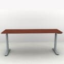 71" x 24" Height Adjustable Desk - Silver Base - Thumbnail Image 4