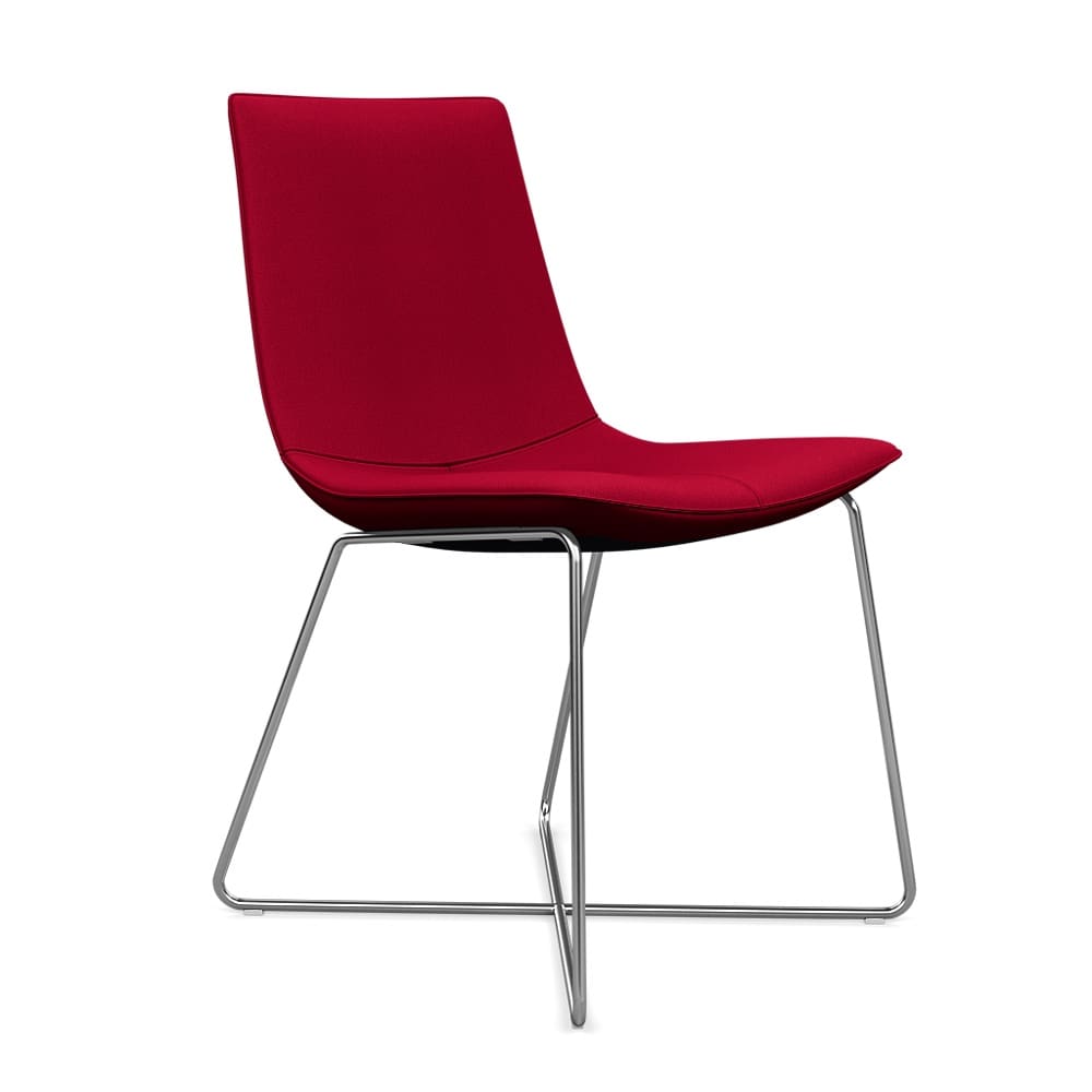 Axys Guest Chair shown in Raspberry fabric