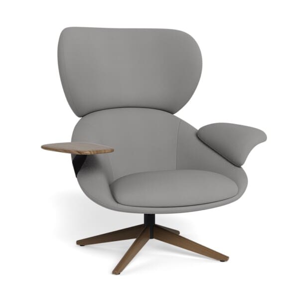 Cotton Highback with Right Tablet Arm shown in Nickel