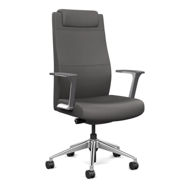 SitOnIt Prava Highback - shown in a Charcoal vinyl