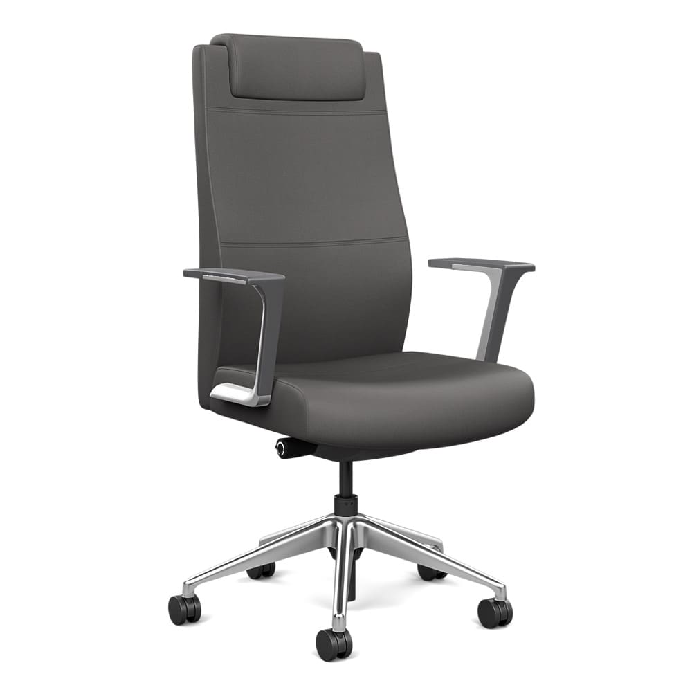SitOnIt Prava Highback - shown in a Charcoal vinyl