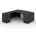 72" L-Shaped Bow front Desk with Glass Modesty Panel - Thumbnail Image 13