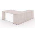 72" L-Shaped Bow front Desk with Glass Modesty Panel - Thumbnail Image 16