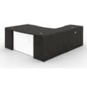 72" L-Shaped Bow front Desk with Glass Modesty Panel - Thumbnail Image 17