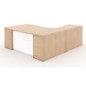 72" L-Shaped Bow front Desk with Glass Modesty Panel - Thumbnail Image 19